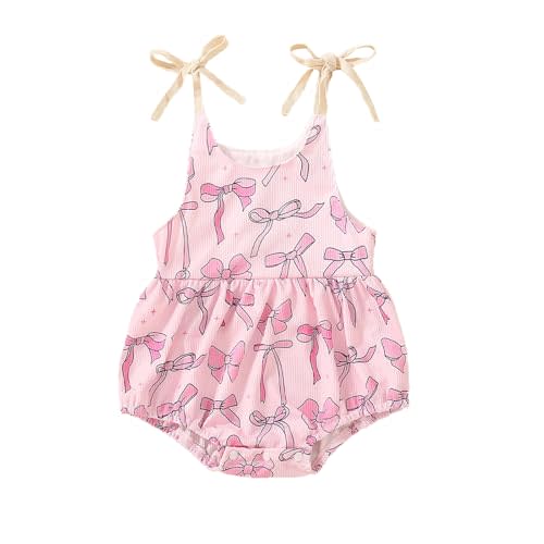 JLKGICF Infant Newborn Baby Girl Floral Romper Kids Spaghetti Strap One Piece Jumpsuit Shorts Toddler Summer Overall Clothes