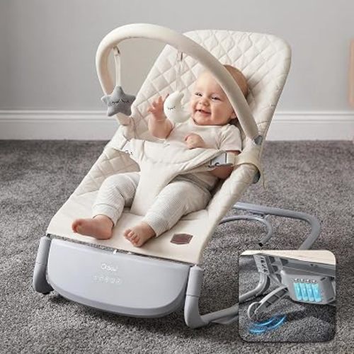 Orzbow Electric Baby Rocker & Toddler Chair, 3-Speed Auto-Rock, Up to 40lbs
