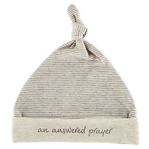 Stephan Baby Baby Girls' Newborn Adjustable Knotted Top Soft Knit Infant Beanie Hat
