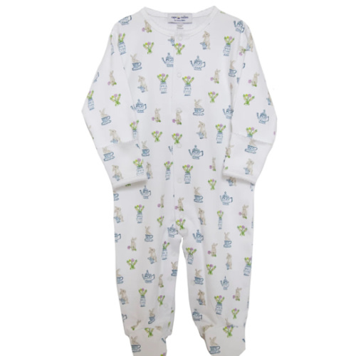 Bunny Tea Party Footie: 9-12 Months