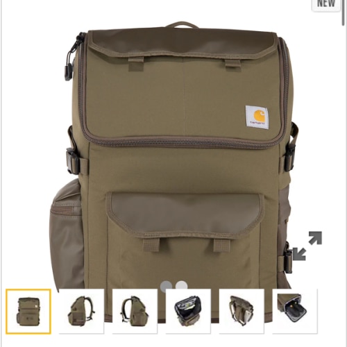 35L Triple-Compartment Backpack olive green