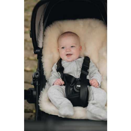 Follkee Medical Sheepskin Buggy Liner, Luxury Lambskin Baby Pram Pad, Natural Wool Stroller Liner, Universal Pram Liner baby shower gift