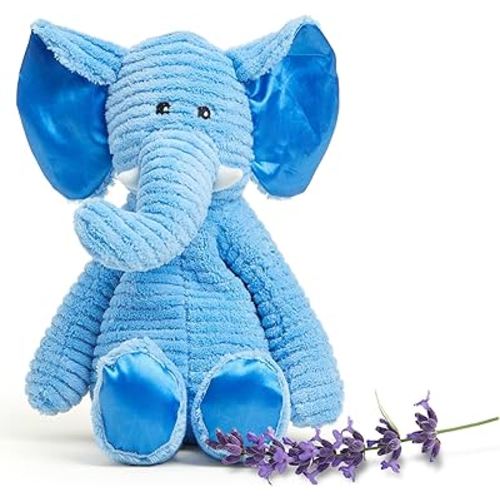 warmies Microwavable & Weighted Stuffed Animals, Elephant - Heated Stuffed Animal Plushie for Warmth & Comfort - Cute Soft Plush Toys for Adults & Children (Boys, Girls, Babies & Toddlers)