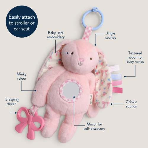 Ana the Bunny Bitzy Traveler™ Developmental Sensory Toy
