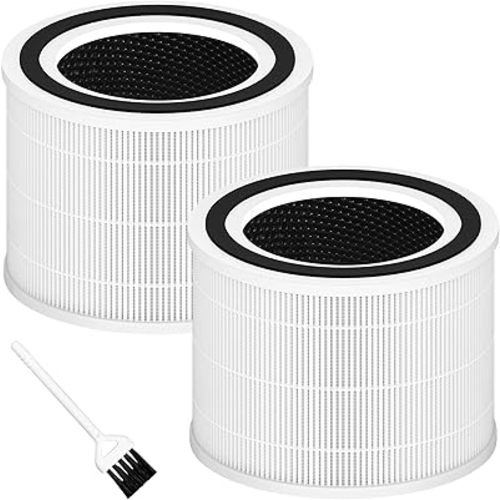 Core 300 Replacement Filter for LEVOIT Core 300 and Core 300S Air Purifier, 2 Pack 3-in-1 H13 True HEPA Replacement Filter, Compared to Part # Core 300-RF (White)