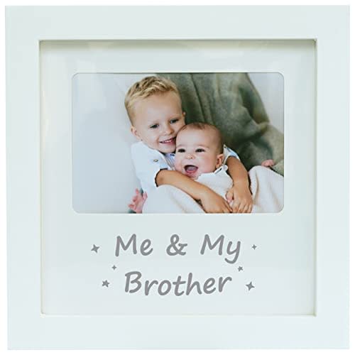 Me and My Brother Picture Frame, Sibling Picture Frame, Baby Keepsake Photo Frame, Little or Big Brother Gift, Nursery Décor, White