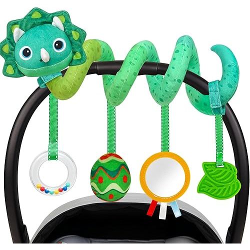 Baby Car Seat Toys Activity Stroller Toy for Boys Girls 0 3 6 9 10 12 Months, Spiral Hanging Plush Toys, Baby Shower Thank You Gifts Easter Basket Stuffers