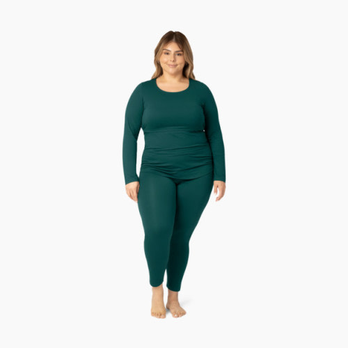 Kindred Bravely Jane Nursing Pajama Set - Evergreen, Medium