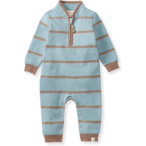 Burt's Bees Baby baby-boys 100% Organic Cotton One-piece Long Sleeve High Neck Jumpsuit Coveralls