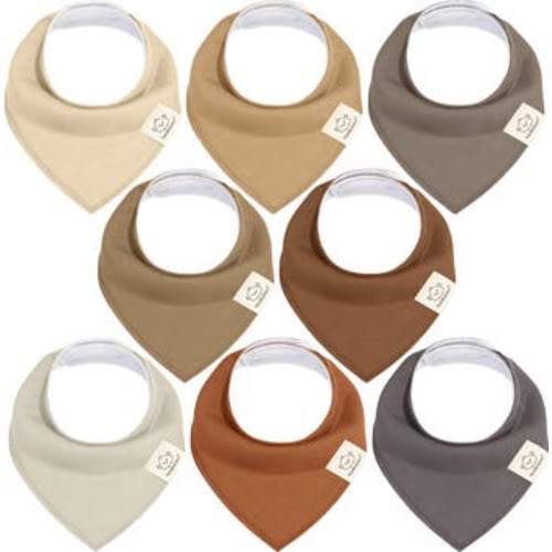 8-Pack Organic Bandana Bibs