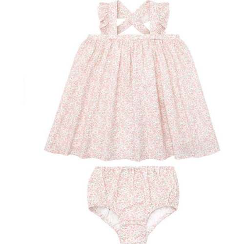Baby Antique Floral Flutter Tank Bloomer Set - Minnow | Maisonette