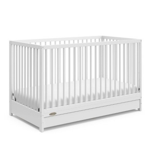 Graco Teddi 5-in-1 Convertible Crib with Drawer, Color: White