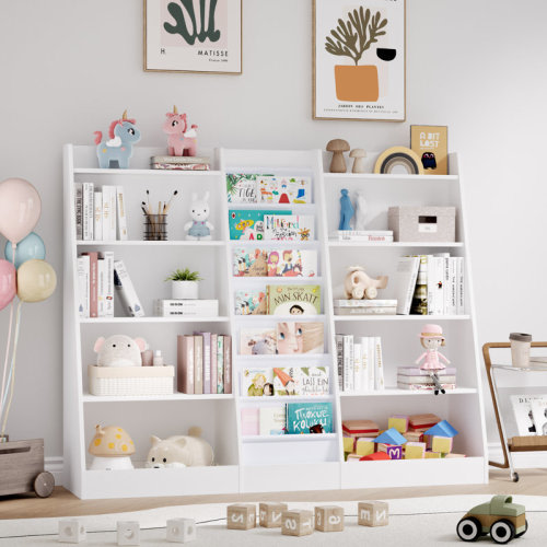 Isabelle & Max™ ON SALE! 5-Tier Kids Bookshelf with Storage Pockets & Reviews | Wayfair