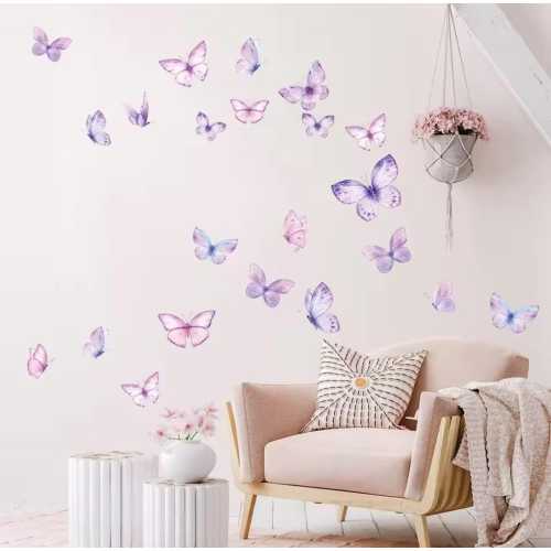 Butterfly Wall Decals | Colorful Removable Stickers, Nursery Decor