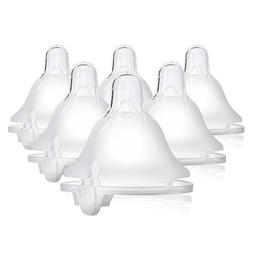 Evenflo Feeding Balance + Wide Neck BPA-Free Silicone Medium Flow Baby Bottle Nipple - 3 Months+, 6ct