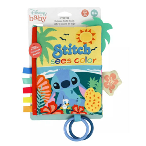 Disney Baby Stitch Deluxe Soft Book Stitch Sees Color New with Tag
