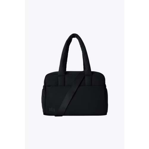 BÉIS 'The Air Duffle' in Black - Black Duffle Bag for Travel