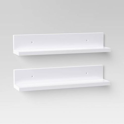 15" Wall Shelf Picture Ledge 2pk White - Room Essentials™