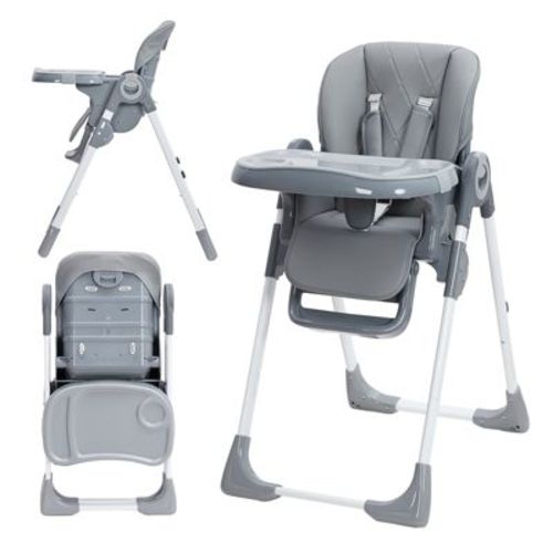 Baby High Chair,Foldable Infant Highchairs with Removable Tray,Adjustable Height and Recline,High Chair for Babies & Toddlers