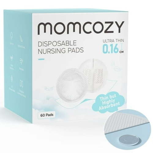 Momcozy Maternity Disposable Nursing Pads, Ultra-Thin Breastfeeding Milk Leak Pads, 60 Count