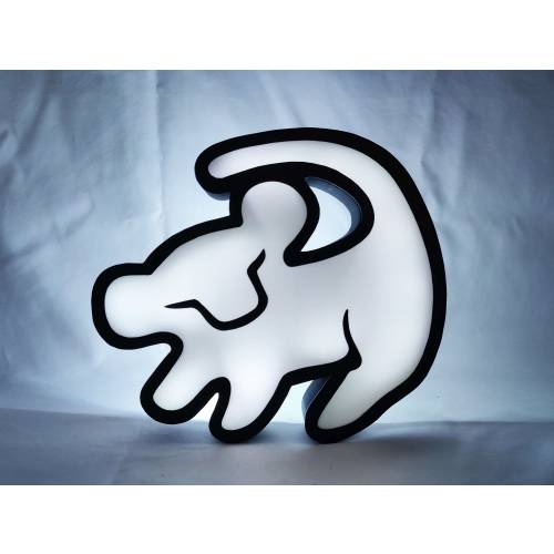 3D Printed Illuminated Lion Cub Sign