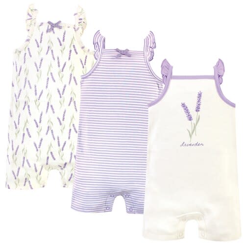 Touched by Nature Organic Cotton Rompers, Lavender - Hudson Childrenswear