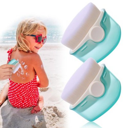 Sunscreen Applicator for Kids, 3 Pack Sunblock Buddy Brush Set with Protective Caps, Sun Lotion Applicator Sun Cream Brush