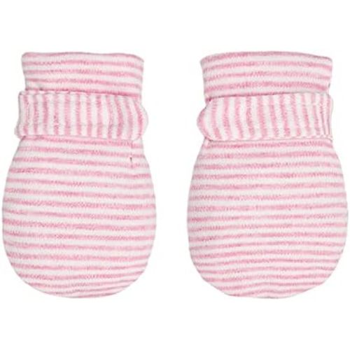 Newborn Baby No Scratch Mittens Stay On, 100% Cotton Breathable, Adjustable Infant Gloves for Baby Boys Girls Mittens