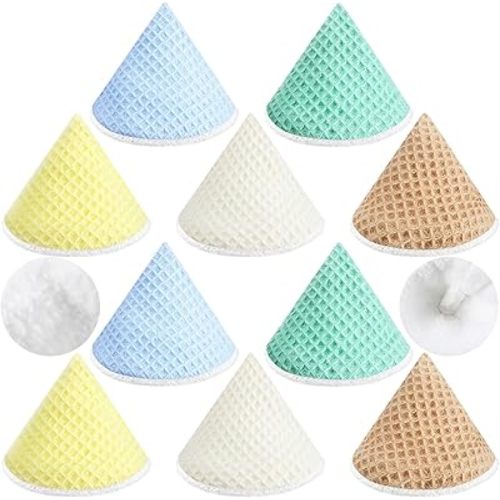 Timgle 10 Pcs Coral Velvet Pee Covers Baby Boy, Strong Water Absorption Pee Shield for Baby Boy, Reusable Diaper Changing Accessory for Boys Newborn Gift(Waffle)