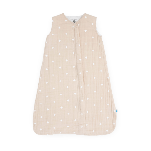 Cotton Muslin Sleep Bag - Taupe Cross