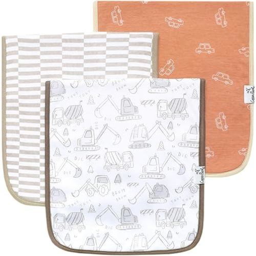 Copper Pearl Baby Burp Cloth Large 21''x10'' Size Premium Absorbent Triple Layer 3-Pack Gift Set Gage