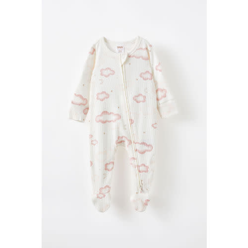 Organic Pointelle Zip All In One Romper