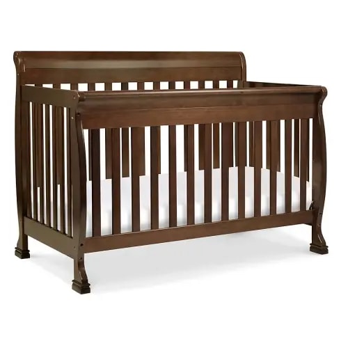 DaVinci Kalani 4-in-1 Convertible Baby Crib with Wooden Toddler Bed, Daybed & Full-Size Bed Conversion - Easy to Assemble & GREENGUARD Gold Certified - 4 Adjustable Mattress Heights - Espresso