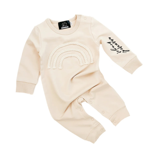 Answered Prayer Embroidered Rainbow Jumpsuit | Size 6-9 Months