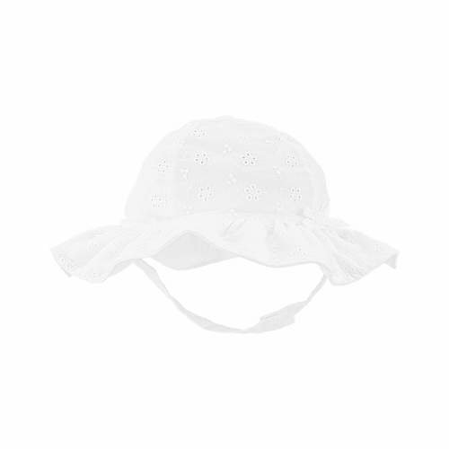 Baby Eyelet Bucket Hat - 0-9M - Style,White