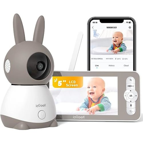 Baby Monitor Royale HD Babyphone with 12,7 cm touchscreen and app