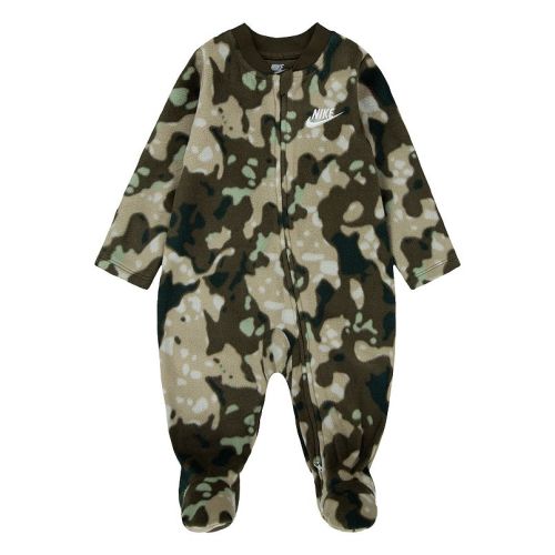 Newborn Baby Boys Nike Sportswear Microfleece Camo Footed Coverall