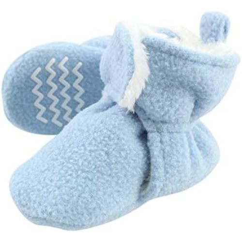 Hudson Baby Unisex Baby Cozy Fleece and Faux Sherpa Booties