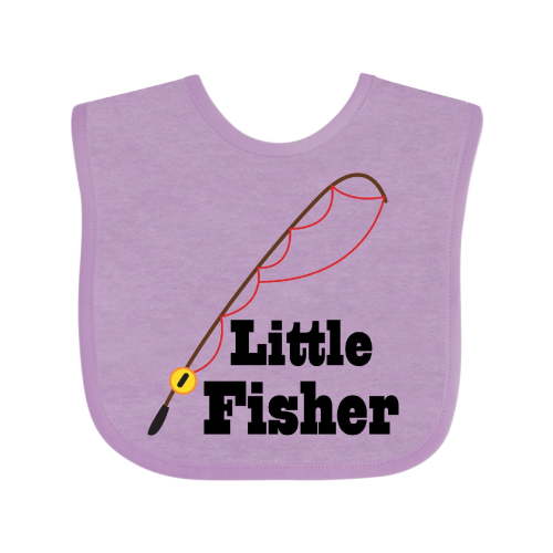 Inktastic Little Fisher Fishing Boys or Girls Baby Bib