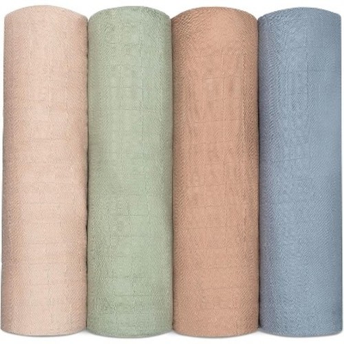Muslin Swaddle Blankets Neutral Receiving Blanket for Boys and Girls by Comfy Cubs, Color: Pacific, cedar, sage, blush