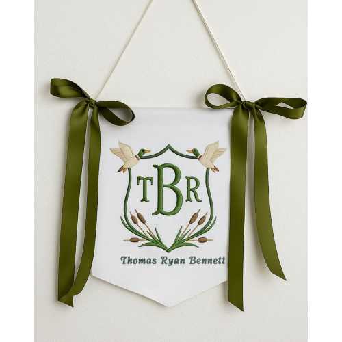 Mallard Duck Nursery Decor | Personalized Custom Hospital Door Sign | Hunting Nursery Wall Hanging | Mallard Baby Embroidery Gift