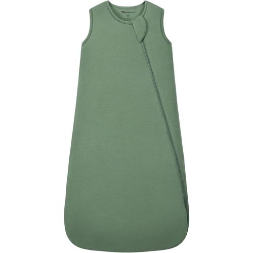 Mosebears Unisex Rayon Made from Bamboo Sleep Sack with 2-Way Zipper,2.5 Tog Baby Winter Sleep Sack (Dark Green,0-6 Months)