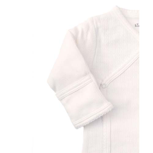 White Pointelle Cross Tee and Pant Set