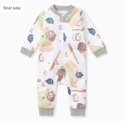 Baseball Organic Cotton Sleep & Play