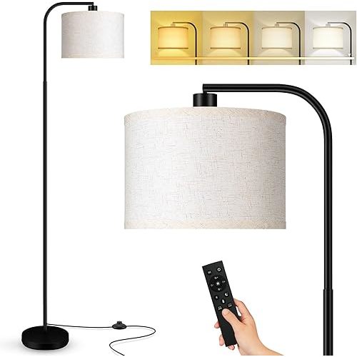 Dimmable Floor Lamp for Living Room,Arc Sofa Lamps with Remote Control,Stepless Dimmable Brightness & Colors Temperature 2700k-6500k,67 In,Tall Flexible Standing Lamp for Bedroom Study Room Office