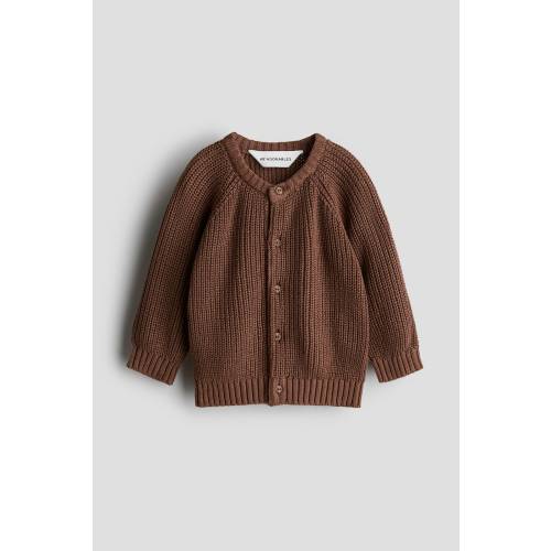 Patent-Knit Cotton Cardigan