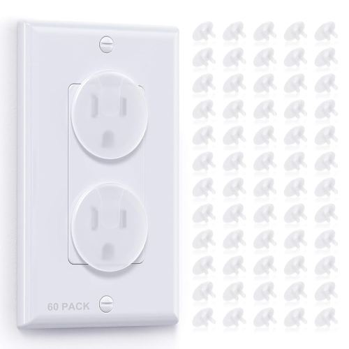 Clear Outlet Covers（60 Pack)-Baby Safety Plug Covers-Outlet Covers Baby Proofing-Electrical Outlet Covers …