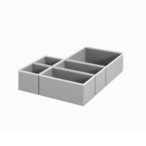 mighty goods™ 5-Piece Drawer Bins in Formal Grey - GREY - SET OF 5