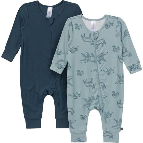 Modern Moments by Gerber Baby Viscose 2-Pack Footless Coveralls