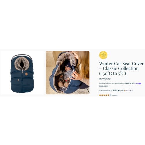Winter Car Seat Cover – Classic Collection (-30°C to 5°C)